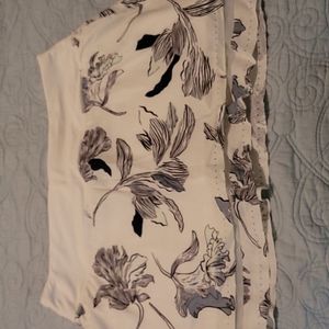 Athleta White Floral Skort